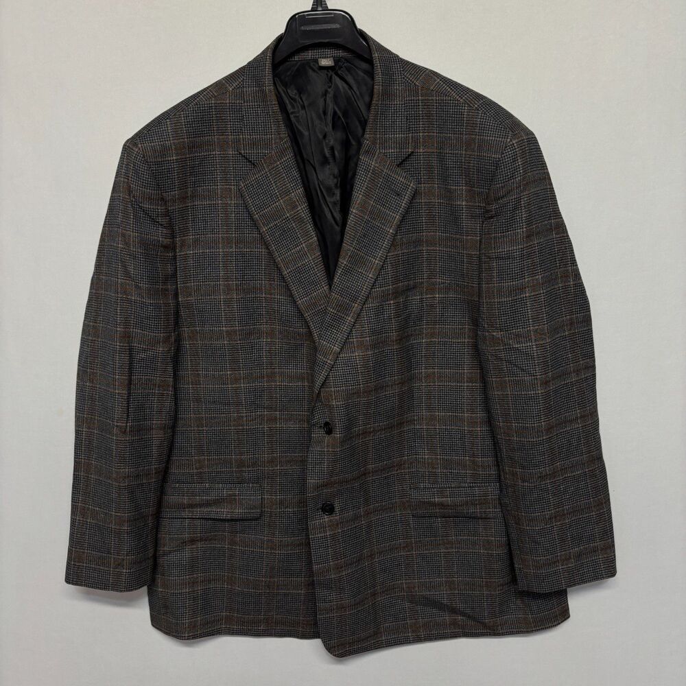 Oak Hill Premium Men 100% Wool Blazer Jacket Size 3XLT 3XL Tall D132 -25